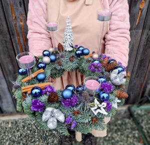 stroik świąteczny granatowy