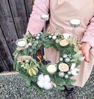 wianek adwentowy zielony