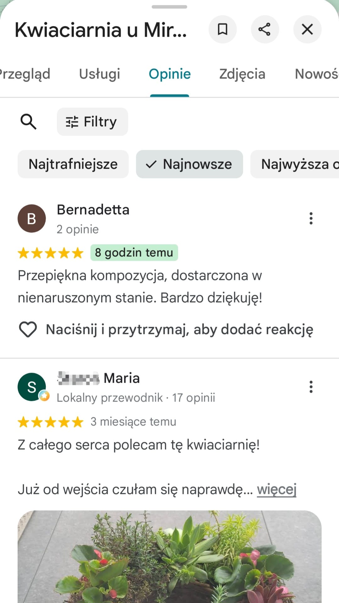 opinia od klienta